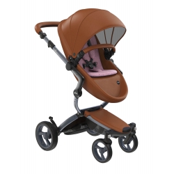 Коляска Mima Xari Camel, шасі Graphite grey, матрасики Pixel pink