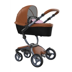 Коляска Mima Xari Camel, шасі Graphite grey, матрасики Pixel pink