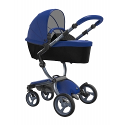 Коляска Mima Xari Royal blue, шасі Graphite grey, матрасики Black