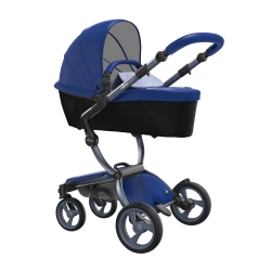 Коляска Mima Xari Royal blue, шасі Graphite grey, матрасики Pixel blue