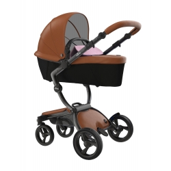 Коляска Mima Xari Camel, шасі Black, матрасики Pixel pink