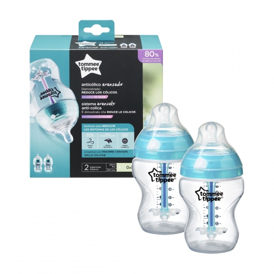 Пляшечка антиколікова для годування Tommee Tippee 260 мл (2 шт)