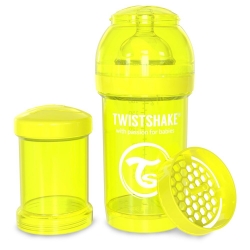 Пляшечка антиколікова Twistshake 180 мл Жовта