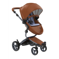 Коляска Mima Xari Camel, шасі Graphite grey, матрасики Pixel blue