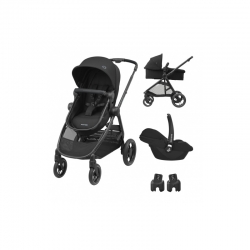 Коляска MAXI-COSI ZELIA3 DUO ESSENTIAL BLACK + автокрісло CabrioFix i-Size