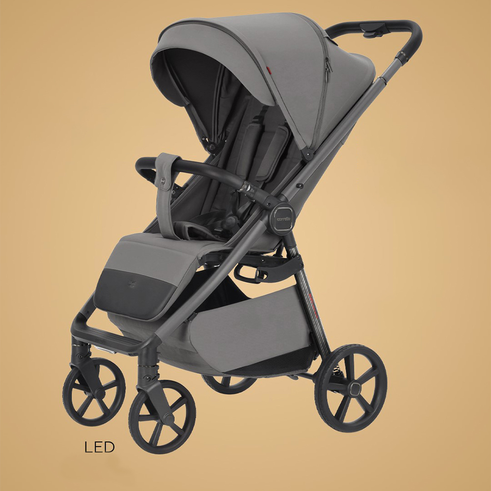 Carrello Bravo Carbon всесезонна прогулянкова коляска з підсвіткою