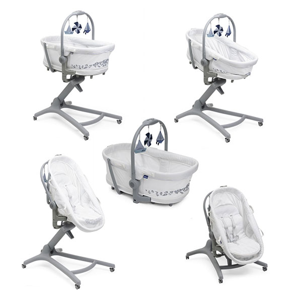 Chicco Baby Hug Pro 5в1 ліжечко для немовляти, шезлонг, стільчик для дитини
