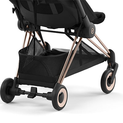 легка коляска преміум для подорожей Cybex Coya підвіска