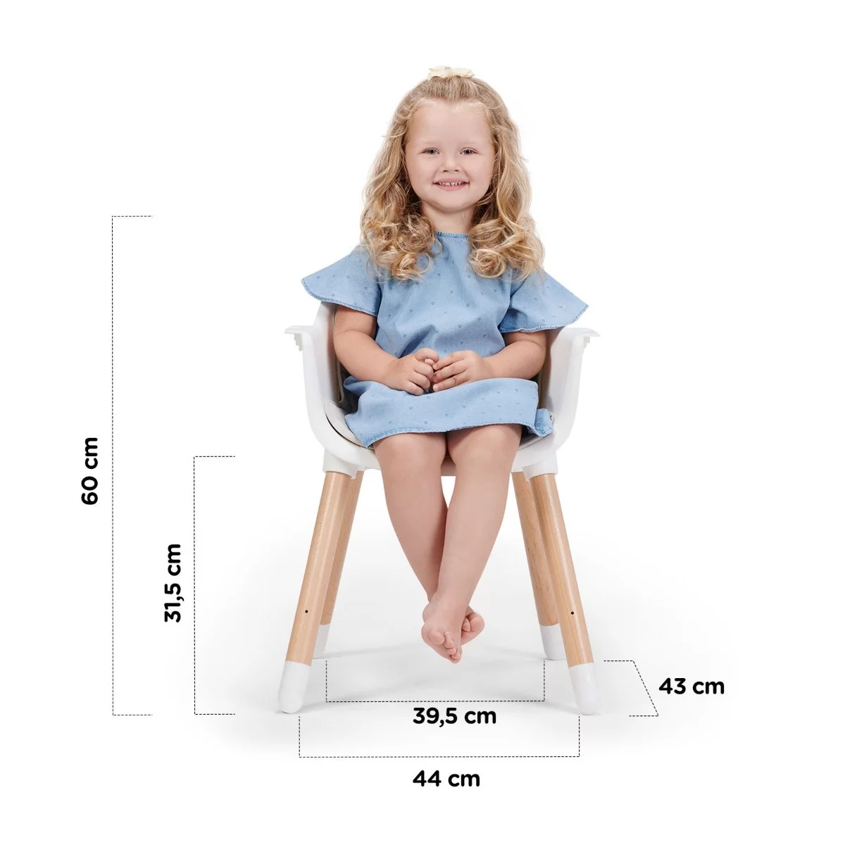Розміри стільчика для годування Kinderkraft Sienna