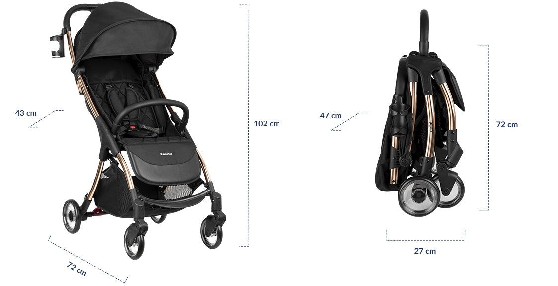 Розміри коляски KikkaBoo Cloe 2023