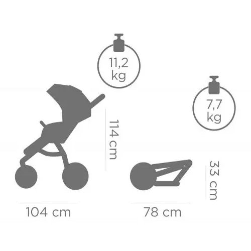 Waga i wymiary Tutis Uno 3+ дитяча коляска 2в1 с прогулкой
